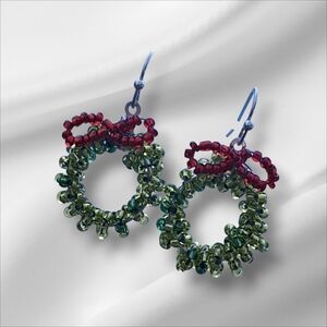 Elegant Beaded Hoop Earrings
